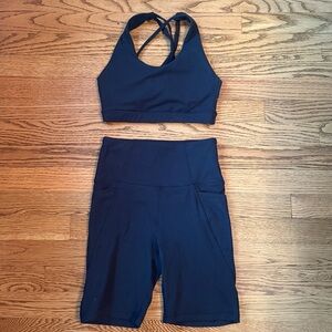 SEAA Athletics Set Women’s Sports Bra & Shorts Black Sz XS EUC